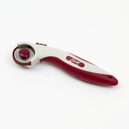 Excel Blades 28mm Rotary Cutter with Ergonomic Handle Dual Action lock, Red 12pk 60025